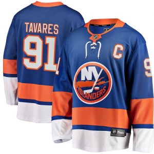 Dětské NHL New York Islanders dresy 91 John Tavares Breakaway královská modrá Fanatics Branded Domácí