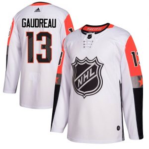 Pánské NHL Calgary Flames dresy Johnny Gaudreau 13 Authentic Bílý Adidas 2018 All Star Pacific Division