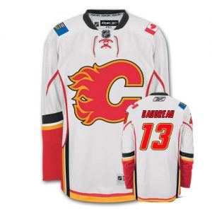 Pánské NHL Calgary Flames dresy Johnny Gaudreau 13 Authentic Bílý Reebok Venkovní hokejové dresy