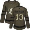 Dámské NHL Calgary Flames dresy Johnny Gaudreau 13 Authentic Zelená Adidas Salute to Service