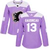 Dámské NHL Calgary Flames dresy Johnny Gaudreau 13 Authentic Nachový Adidas Fights Cancer Practice