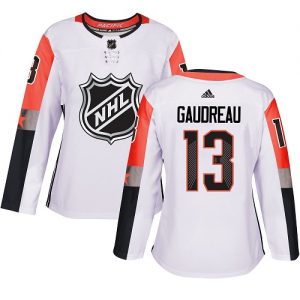 Dámské NHL Calgary Flames dresy Johnny Gaudreau 13 Authentic Bílý Adidas 2018 All Star Pacific Division