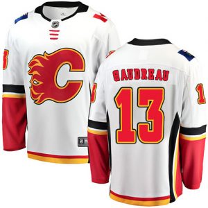 Pánské NHL Calgary Flames dresy Johnny Gaudreau 13 Breakaway Bílý Fanatics Branded Venkovní