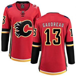 Dámské NHL Calgary Flames dresy Johnny Gaudreau 13 Breakaway Červené Fanatics Branded Domácí