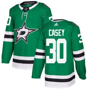 Pánské NHL Dallas Stars dresy 30 Jon Casey Authentic Zelená Adidas Domácí