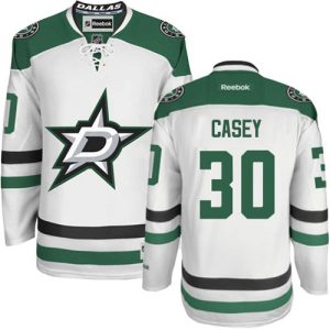 Pánské NHL Dallas Stars dresy 30 Jon Casey Authentic Bílý Reebok Venkovní hokejové dresy