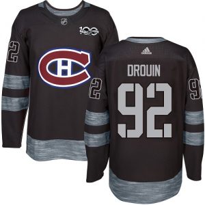 Pánské NHL Montreal Canadiens dresy 92 Jonathan Drouin Authentic Černá Adidas 1917 2017 100th Anniversary