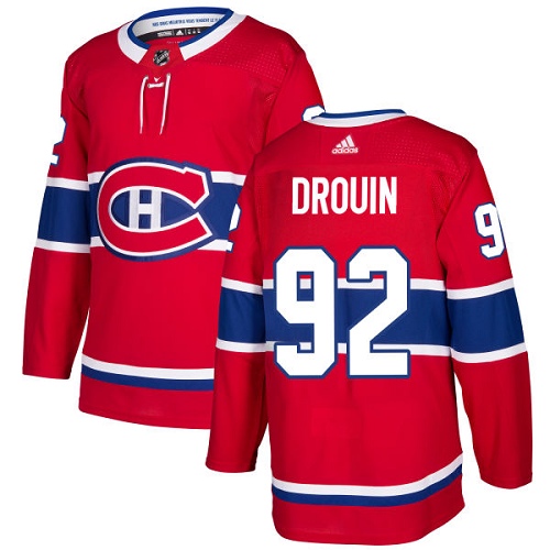 Pánské NHL Montreal Canadiens dresy 92 Jonathan Drouin Authentic Červené Adidas Domácí