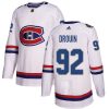 Pánské NHL Montreal Canadiens dresy 92 Jonathan Drouin Authentic Bílý Adidas 2017 100 Classic