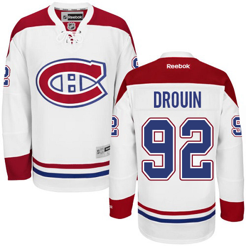 Pánské NHL Montreal Canadiens dresy 92 Jonathan Drouin Authentic Bílý Reebok Venkovní hokejové dresy