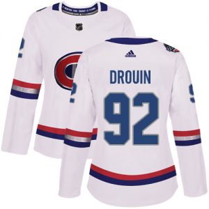 Dámské NHL Montreal Canadiens dresy 92 Jonathan Drouin Authentic Bílý Adidas 2017 100 Classic