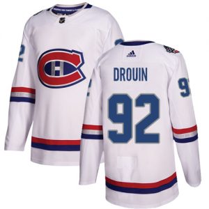 Dětské NHL Montreal Canadiens dresy 92 Jonathan Drouin Authentic Bílý Adidas2017 100 Classic