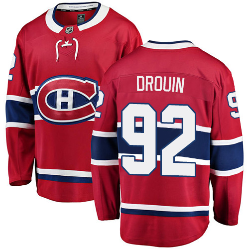 Pánské NHL Montreal Canadiens dresy 92 Jonathan Drouin Breakaway Červené Fanatics Branded Domácí