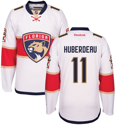 Pánské NHL Florida Panthers dresy 11 Jonathan Huberdeau Authentic Bílý Reebok Venkovní hokejové dresy
