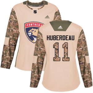 Dámské NHL Florida Panthers dresy 11 Jonathan Huberdeau Authentic Camo Adidas Veterans Day Practice
