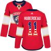Dámské NHL Florida Panthers dresy 11 Jonathan Huberdeau Authentic Červené Adidas USA Flag Fashion