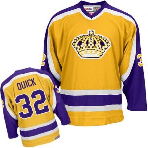 Pánské NHL Los Angeles Kings dresy 32 Jonathan Quick Authentic Zlato Reebok