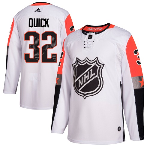 Pánské NHL Los Angeles Kings dresy 32 Jonathan Quick Authentic Bílý Adidas 2018 All Star Pacific Division