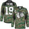 Pánské NHL Chicago Blackhawks dresy 19 Jonathan Toews Authentic Camo Reebok Veterans Day Practice