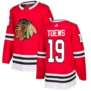 Pánské NHL Chicago Blackhawks dresy 19 Jonathan Toews Authentic Červené Adidas Domácí