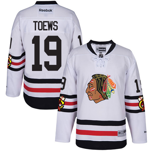 Pánské NHL Chicago Blackhawks dresy 19 Jonathan Toews Authentic Bílý Reebok 2017 Winter Classic