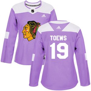 Dámské NHL Chicago Blackhawks dresy 19 Jonathan Toews Authentic Nachový Adidas Fights Cancer Practice