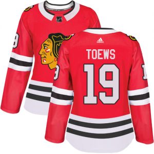 Dámské NHL Chicago Blackhawks dresy 19 Jonathan Toews Authentic Červené Adidas Domácí