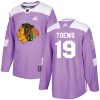 Dětské NHL Chicago Blackhawks dresy 19 Jonathan Toews Authentic Nachový Adidas Fights Cancer Practice