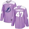 Pánské NHL Tampa Bay Lightning dresy 47 Jonne Tammela Authentic Nachový Adidas Fights Cancer Practice