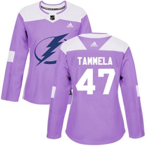 Dámské NHL Tampa Bay Lightning dresy 47 Jonne Tammela Authentic Nachový Adidas Fights Cancer Practice