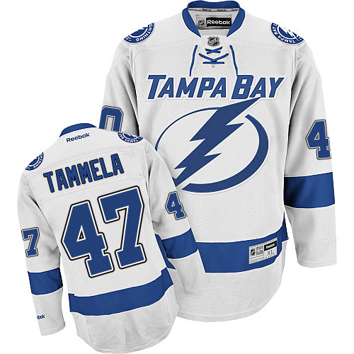 Dámské NHL Tampa Bay Lightning dresy 47 Jonne Tammela Authentic Bílý Reebok Venkovní hokejové dresy