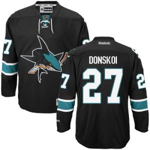 Dámské NHL San Jose Sharks dresy 27 Joonas Donskoi Authentic Černá Reebok Alternativní hokejové dresy