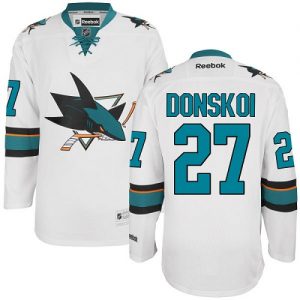 Dámské NHL San Jose Sharks dresy 27 Joonas Donskoi Authentic Bílý Reebok Venkovní hokejové dresy