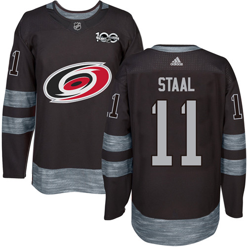 Pánské NHL Carolina Hurricanes dresy 11 Jordan Staal Authentic Černá Adidas 1917 2017 100th Anniversary