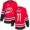 Pánské NHL Carolina Hurricanes dresy 11 Jordan Staal Authentic Červené Adidas Domácí