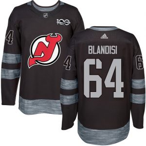 Pánské NHL New Jersey Devils dresy 64 Joseph Blandisi Authentic Černá Adidas 1917 2017 100th Anniversary