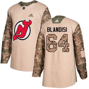 Pánské NHL New Jersey Devils dresy 64 Joseph Blandisi Authentic Camo Adidas Veterans Day Practice