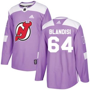 Pánské NHL New Jersey Devils dresy 64 Joseph Blandisi Authentic Nachový Adidas Fights Cancer Practice