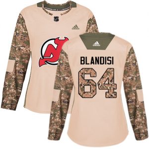 Dámské NHL New Jersey Devils dresy 64 Joseph Blandisi Authentic Camo Adidas Veterans Day Practice
