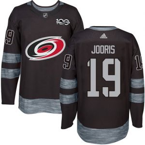Pánské NHL Carolina Hurricanes dresy 19 Josh Jooris Premier Černá Adidas 1917 2017 100th Anniversary