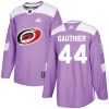 Pánské NHL Carolina Hurricanes dresy 44 Julien Gauthier Authentic Nachový Adidas Fights Cancer Practice