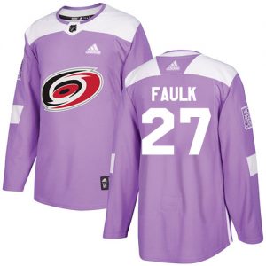 Pánské NHL Carolina Hurricanes dresy 27 Justin Faulk Authentic Nachový Adidas Fights Cancer Practice