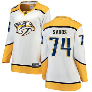 Dámské NHL Nashville Predators dresy 74 Juuse Saros Breakaway Bílý Fanatics Branded Venkovní