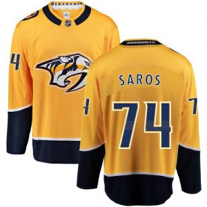 Dětské NHL Nashville Predators dresy 74 Juuse Saros Breakaway Zlato Fanatics Branded Domácí