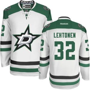 Pánské NHL Dallas Stars dresy 32 Kari Lehtonen Authentic Bílý Reebok Venkovní hokejové dresy