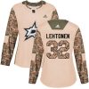 Dámské NHL Dallas Stars dresy 32 Kari Lehtonen Authentic Camo Adidas Veterans Day Practice