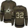 Dětské NHL Dallas Stars dresy 32 Kari Lehtonen Authentic Zelená Adidas Salute to Service