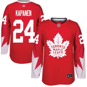 Pánské NHL Toronto Maple Leafs dresy 24 Kasperi Kapanen Authentic Červené Adidas Alternate