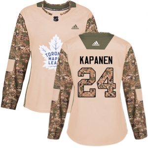 Dámské NHL Toronto Maple Leafs dresy 24 Kasperi Kapanen Authentic Camo Adidas Veterans Day Practice
