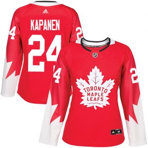 Dámské NHL Toronto Maple Leafs dresy 24 Kasperi Kapanen Authentic Červené Adidas Alternate